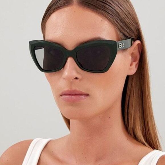 SALE! NEW Balenciaga BB0271S 004 Green Cat Eye Women Sunglasses main image 8